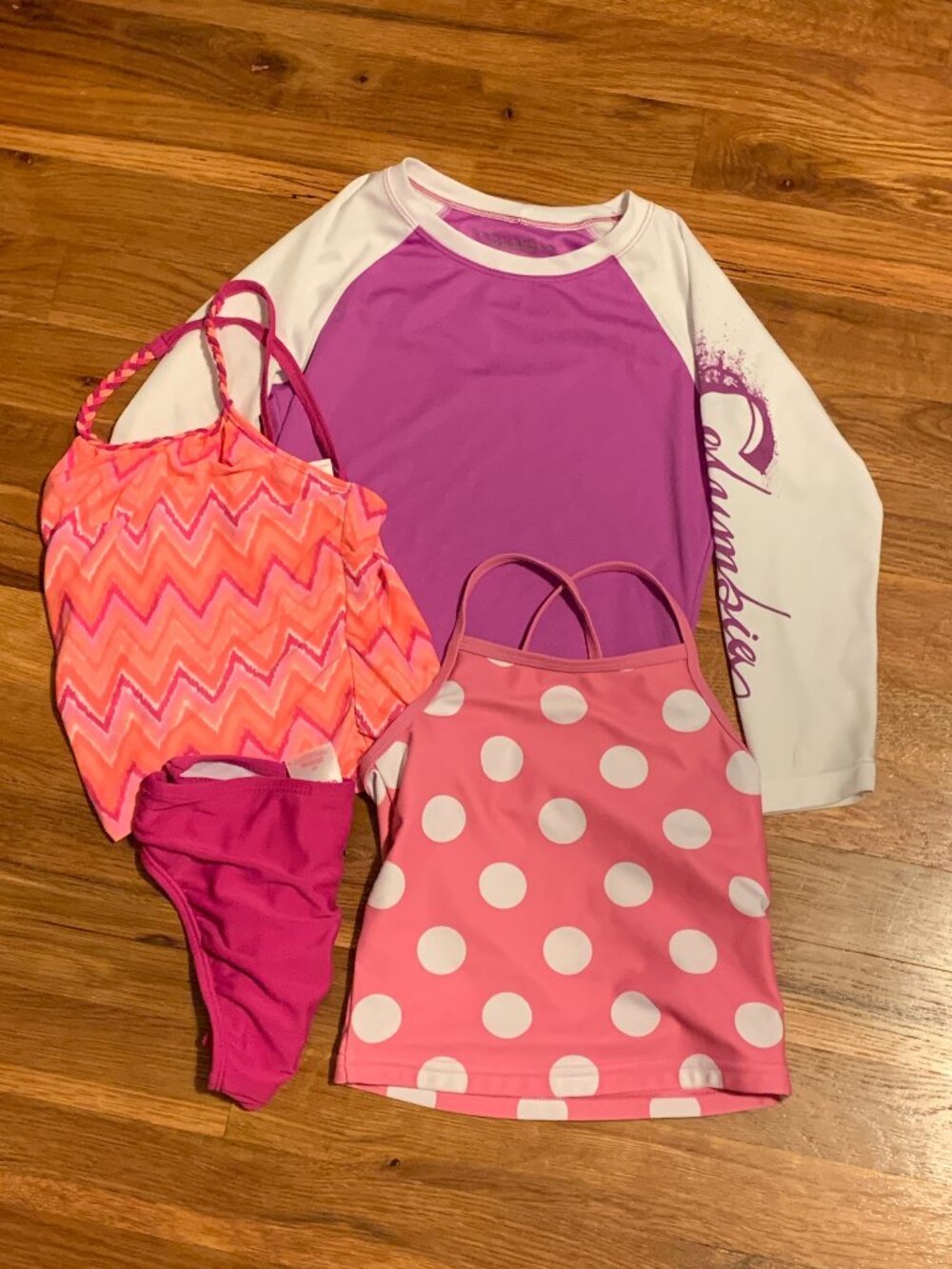 Toddler Girls 2T Columbia Swim Shirt Rash Guard & Circo Suit